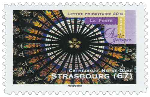 Timbre : Art gothique cathédrale Notre-Dame Strasbourg