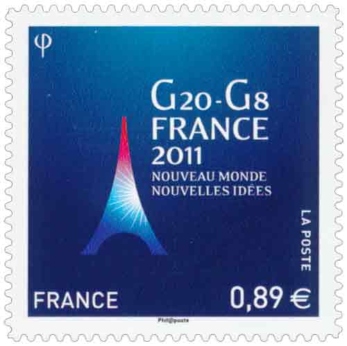 Timbre : G20 - G8 France 2011 Nouveau monde Nouvelles idées