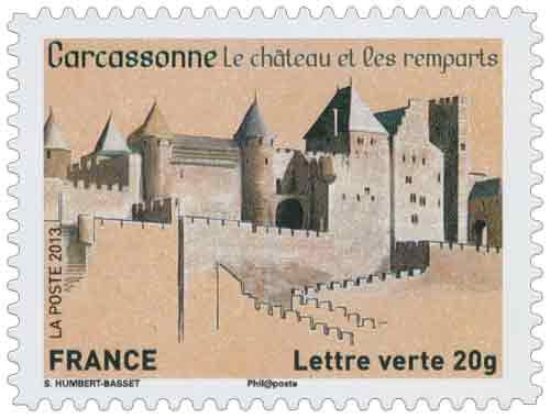 Timbre : Carcassonne Le château et les remparts