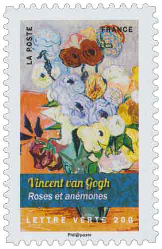 Timbre : Vincent Van Gogh - Roses et anémones