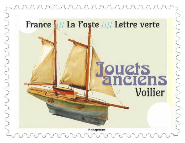 Timbre : JOUETS ANCIENS - voilier