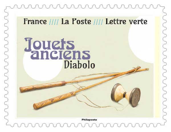 Timbre : JOUETS ANCIENS - Diabolo