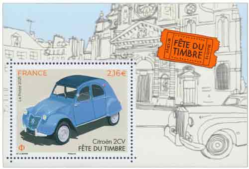 Timbre : Fête du timbre 2021 - Citroën 2CV