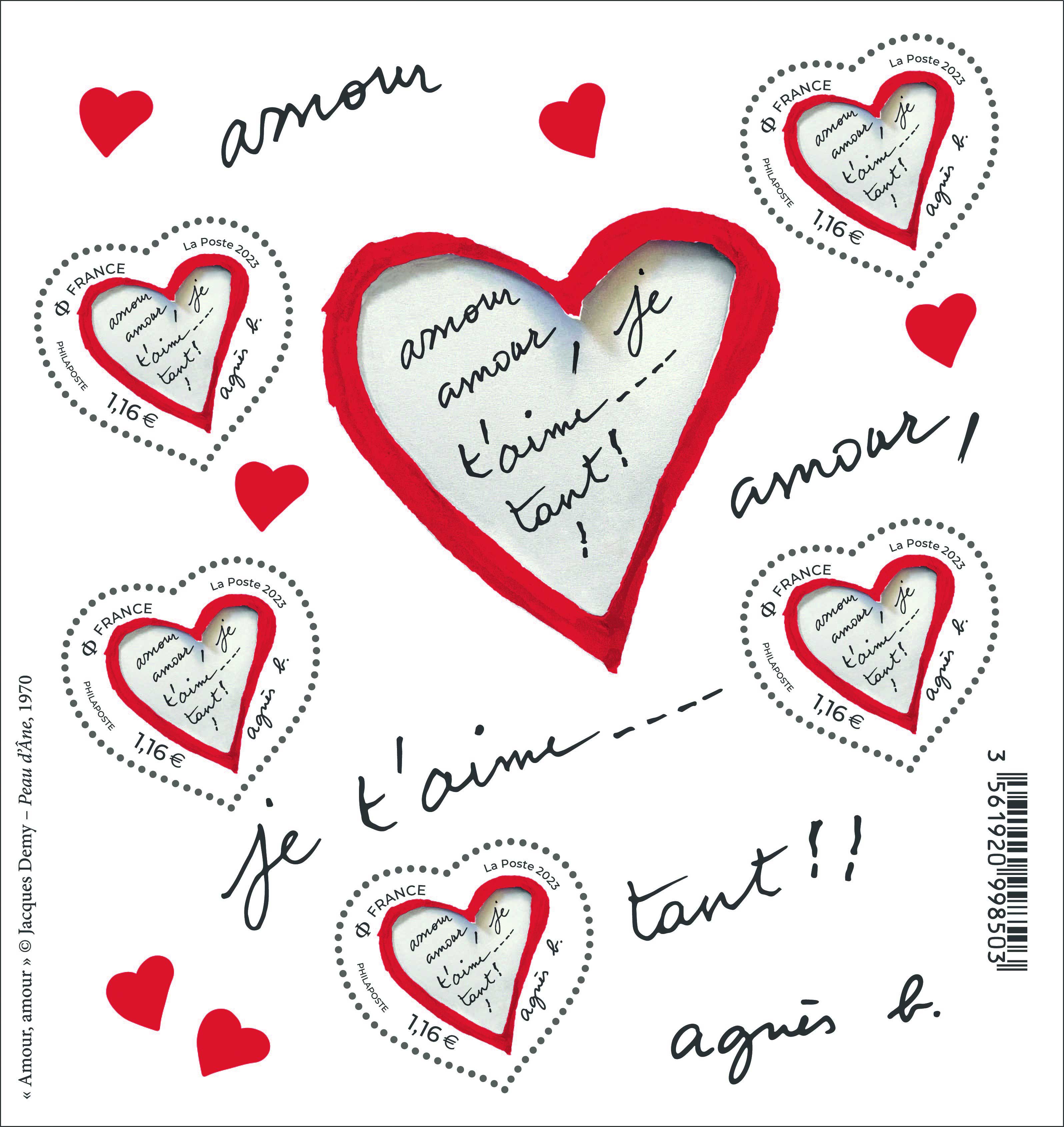 Timbre : Amour amour, je t'aime tant Agnès b.