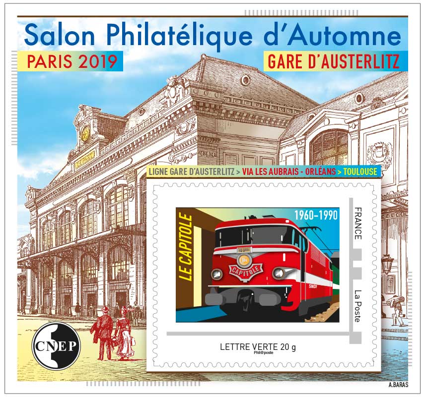 Timbre : Salon Philatélique d'Automne, Paris 2019 - Gare d'Austerlitz