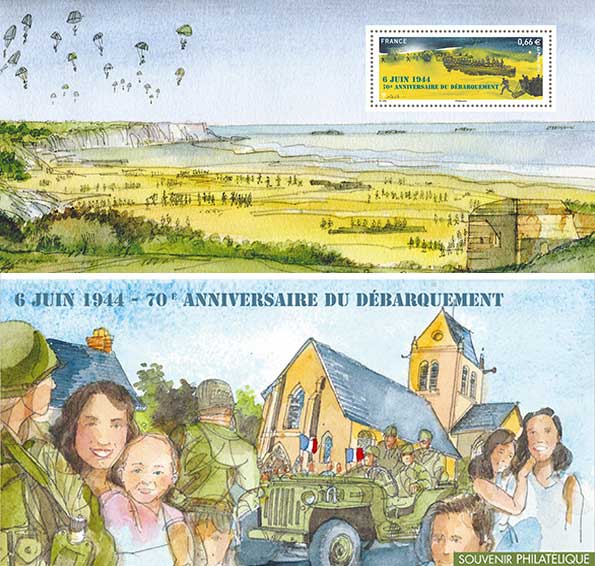 Souvenir philatélique : 70e anniversaire du débarquement