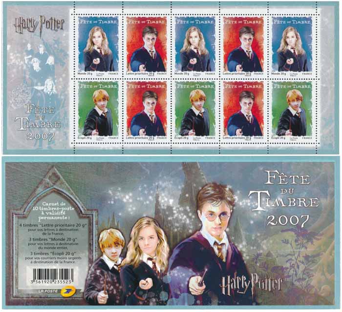 Carnet : FÊTE DU TIMBRE 2007 Harry Potter