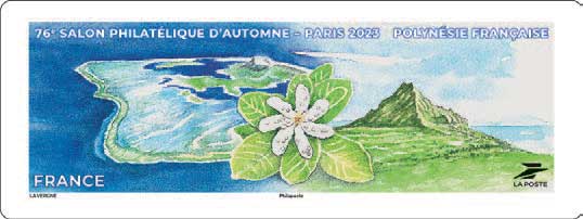 Vignette LISA : 76ème Salon Philatélique d'Automne 2023 - Polynésie Française