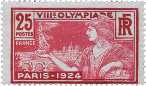 Timbre : VIIIe OLYMPIADE - 1924 PARIS