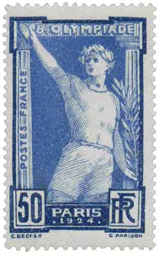 Timbre : VIIIe OLYMPIADE - 1924 PARIS