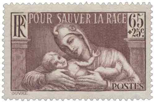 Timbre : POUR SAUVER LA RACE