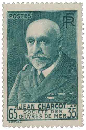 Timbre : JEAN CHARCOT SOCIÉTÉ DES ŒUVRES DE MER