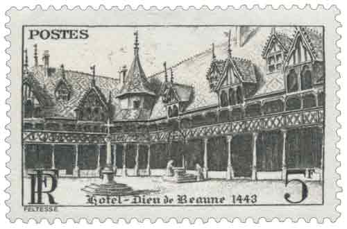 Timbre : Hôtel-Dieu de Beaune 1443