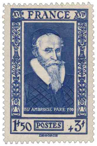 Timbre : Ambroise Paré (1510-1590)