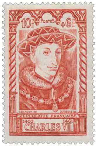 Timbre : CHARLES VII 1403-1461