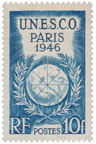 Timbre : U.N.E.S.C.O. PARIS 1946