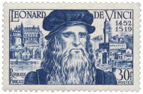 Timbre : LEONARD DE VINCI 1452-1519