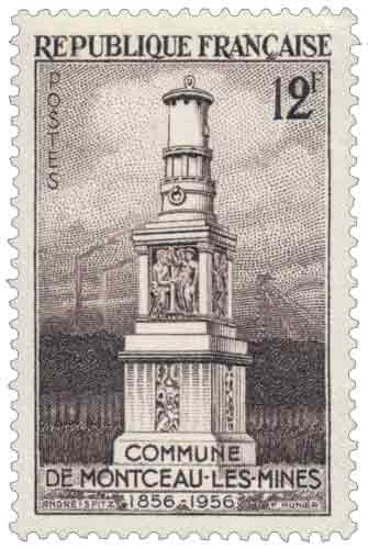 Timbre : COMMUNE DE MONTCEAU-LES-MINES 1856-1956