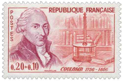Timbre : COULOMB 1736-1806