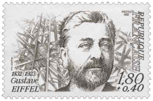 Timbre : Gustave EIFFEL 1832-192