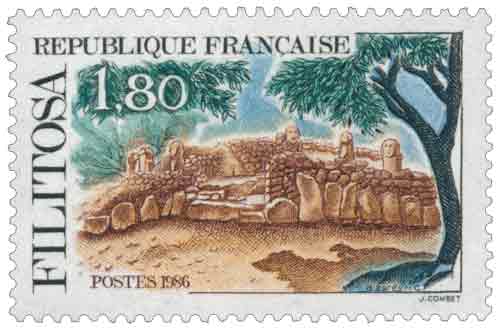 Timbre : Monument mégalithique de Filitosa (Corse)
