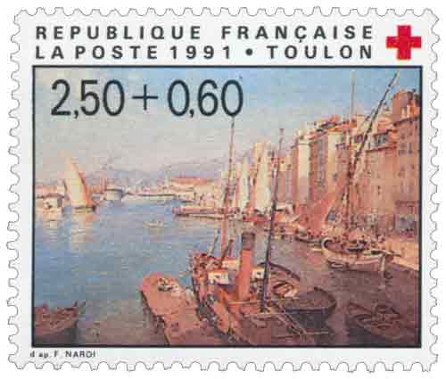 Timbre : Toulon, d'après l'œuvre de François Nardi