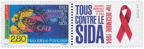 Timbre : Journée mondiale de lutte contre le SIDA