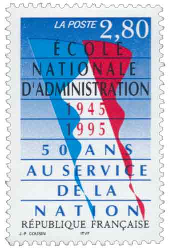 Timbre : ÉCOLE NATIONALE D'ADMINISTRATION 1945-1995 50 ANS AU SERVICE DE LA NATION