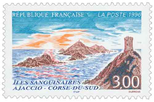 Timbre : ÎLES SANGUINAIRES AJACCIO - CORSE-DU-SUD