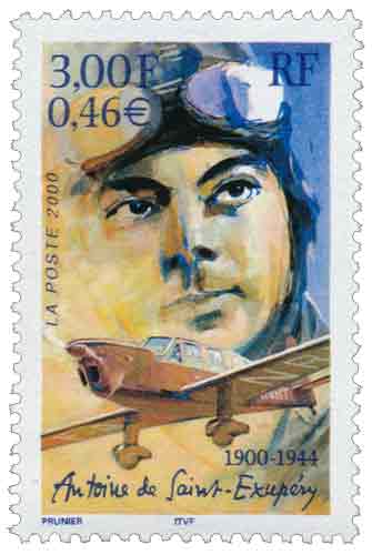 Timbre : Antoine de Saint-Exupéry 1900-1944