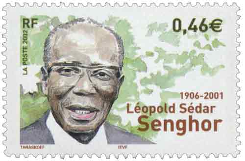 Timbre: Léopold Sédar Senghor 1906-2001