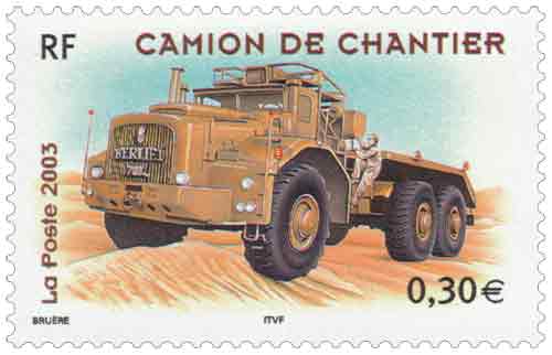 Timbre : CAMION DE CHANTIER