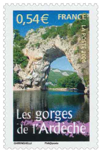 Timbre : Les gorges de l'Ardèche
