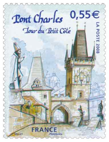 Timbre : Pont Charles Tour du Petit Côté