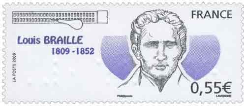 Timbre : Louis BRAILLE 1809-1852