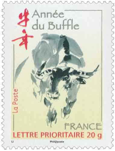 Timbre : Année du Buffle