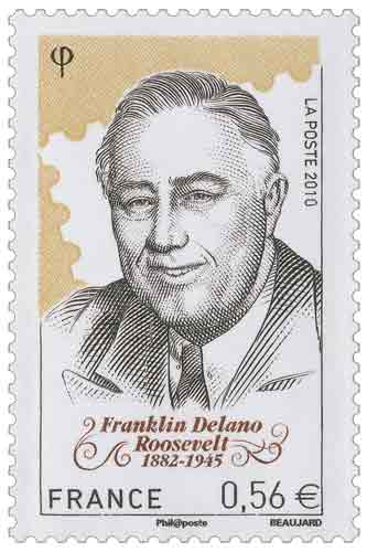 Timbre : Franklin Delano Roosevelt (1882-1945)