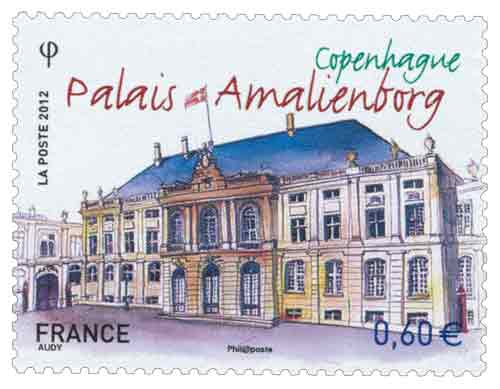 Timbre : Copenhague palais Amalienborg