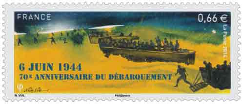 Timbre : 70ème Anniversaire du Débarquement - 6 Juin 1944