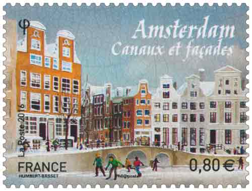 Timbre : Amsterdam - Canaux et façades