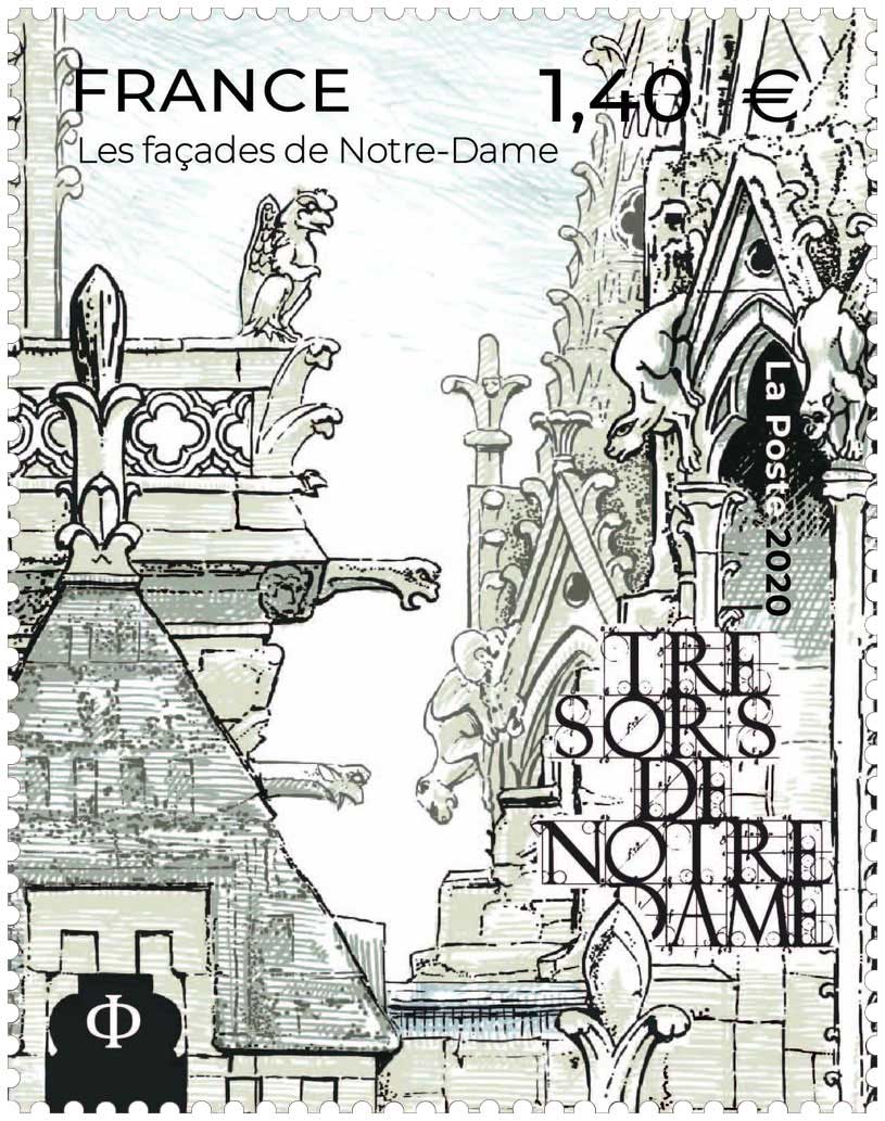Timbre: Trésors de Notre-Dame - Les façades de Notre-Dame
