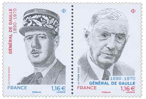 Timbre :  GENERAL DE GAULLE 1890 - 1970