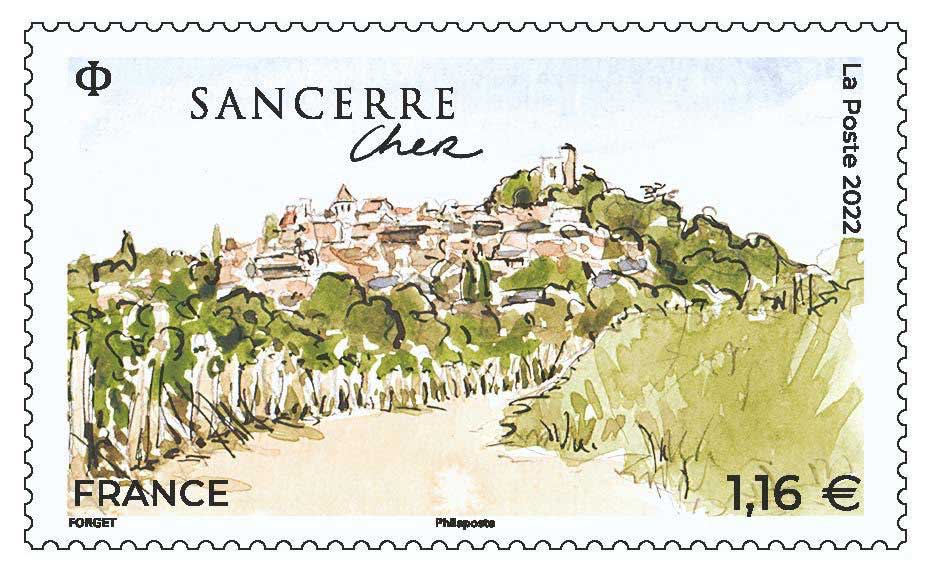 Timbre : Village préféré des Français 2022 : Sancerre