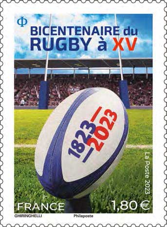 Timbre : BICENTENAIRE DU RUGBY À XV