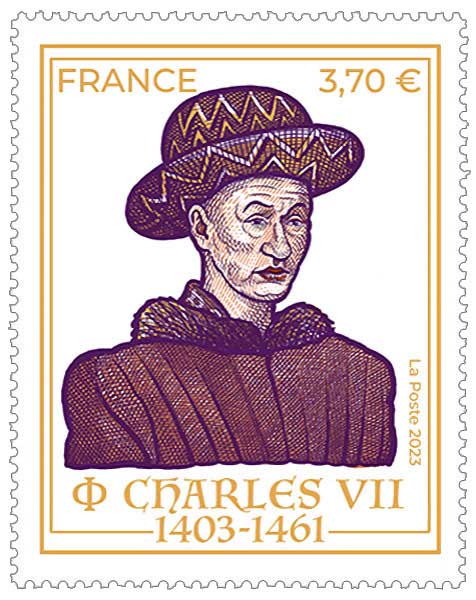 Timbre : Le roi Charles VII (1403 - 1461)