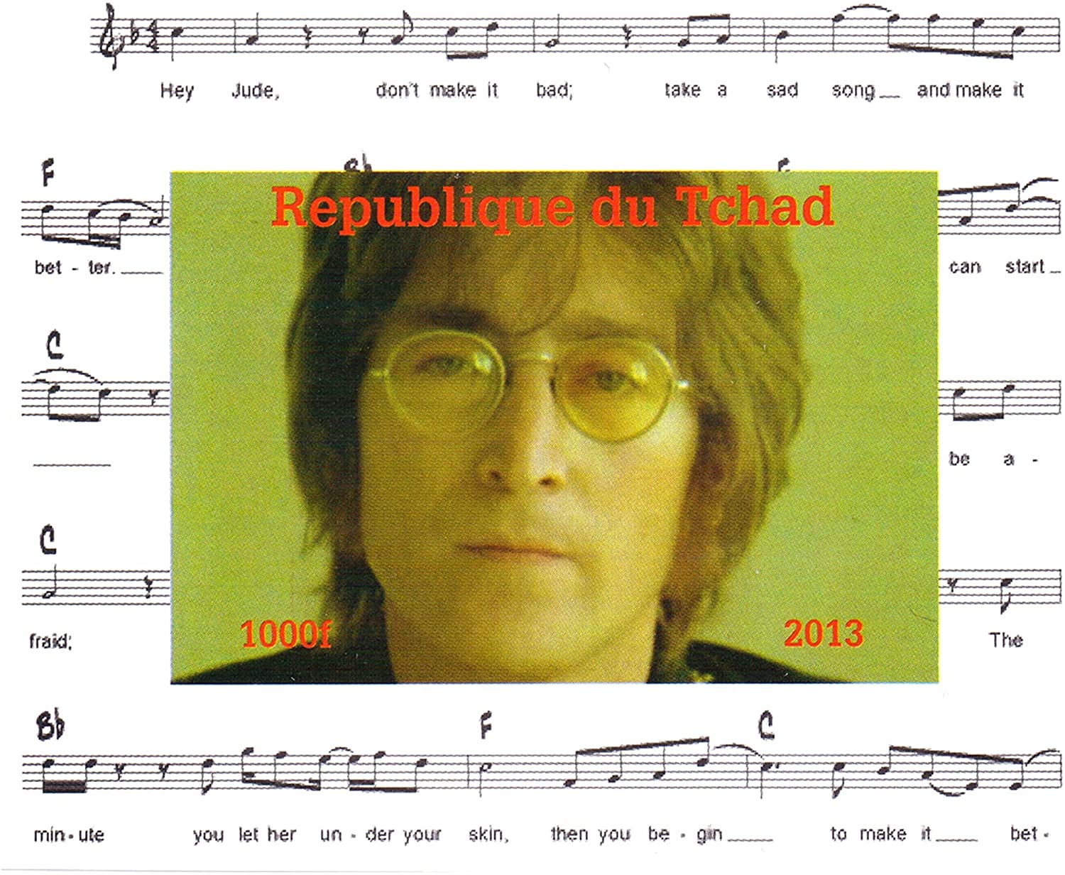 John Lennon Feuillet 2013 Tchad  