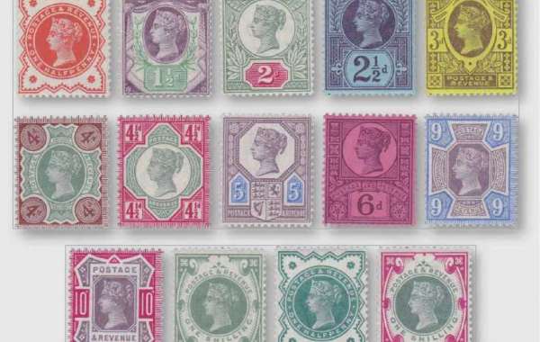 premiers timbres bicolores de Grande-Bretagne