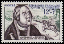 Journée du timbre 1956. François de Tassis (1450-1517)