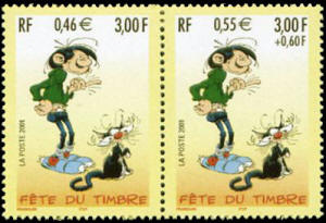 Fête du timbre 2001. Gaston Lagaffe. Carnet.